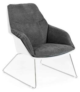Poltrona 85x74xH86 cm in Polipropilene Grace Grigio Scuro