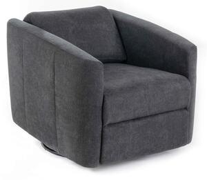 Poltrona Reclinabile Manuale 85/140x70xH69/96 cm in Tessuto Magic Grigio Scuro