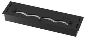 Bruciatore a Bioetanolo da Incasso 60x16x7,5 cm Black Burner 600 Nero