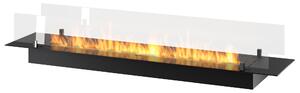 Bruciatore a Bioetanolo da Incasso 150x32x15 cm Insert Slim 1500 Nero con Vetro