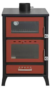 Stufa a Legna con Forno 22 KW 50,5x58,5xH91,5 cm Marika Rossa