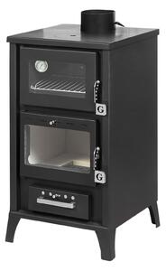 Stufa a Legna con Forno 15,3 KW 45x48,5xH91,5 cm Marzia Nera