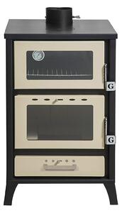 Stufa a Legna con Forno 22 KW 50,5x58,5xH91,5 cm Marika Beige