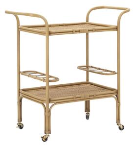 Carrello Panama 2 Ripiani 83x46x87,5 cm in Rattan
