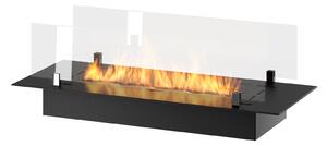 Bruciatore a Bioetanolo da Incasso 80x32x15 cm Insert Slim 800 Nero con Vetro