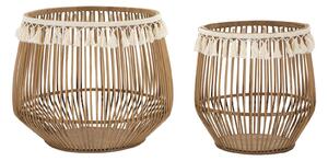 Set 2 Cestoni Fuji Ø 47x39,5-34x36,5 cm in Rattan