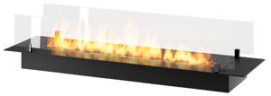 Bruciatore a Bioetanolo da Incasso 120x32x15 cm Insert Slim 1200 Nero con Vetro