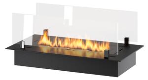 Bruciatore a Bioetanolo da Incasso 60x32x15 cm Insert Slim 600 Nero con Vetro