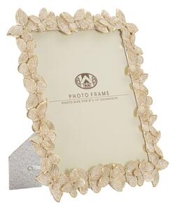 Cornice Farfalle Oro 27,5x2,6x32,5 cm in Poliresina e Vetro