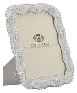 Cornice Bead Silver 20x2x25,3 cm in Poliresina e Vetro