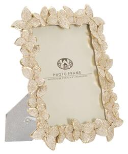 Cornice Farfalle Oro 22,3x2,3x27,8 cm in Poliresina e Vetro