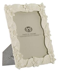 Cornice Leaf Cream 20,5x2x26 cm in Poliresina e Vetro