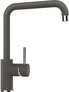 Rubinetto SCHOCK FONOS in ASFALTO con bocca fissa girevole / miscelatore monocomando / Cristalite Plus
