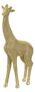 Statua Giraffa 19,8x8x40 cm in Poliresina Oro