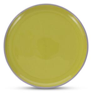 Piatto verde/viola in gres ø 26 cm Duo – ONA