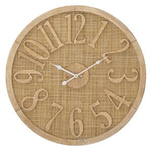 Orologio da Muro Boho Ø 60x4,5 cm in Rattan