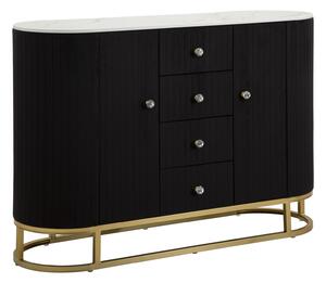 Mobile Montpellier Nero 120x40x85 cm in Ferro Legno