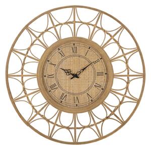 Orologio da Muro Panama Ø 76x2,5 cm in Rattan