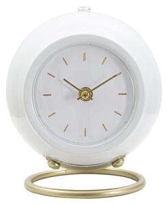 Orologio da Tavolo Ball Bianco 16x13x19 cm in Ferro e Plastica