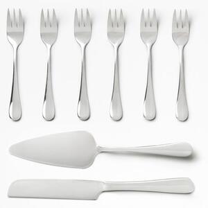 Set di forchettine da dolci bianco/argentato in acciaio inox The Essentials Cake Tools – Printworks
