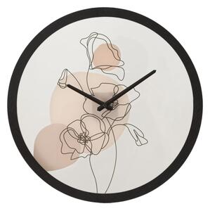 Orologio da Muro Flower 2 Ø 40x3,5 cm in Ferro e Vetro