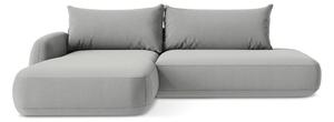 Divano angolare grigio chiaro allungabile (con penisola a sinistra/con chaise lounge) Hale – Makamii