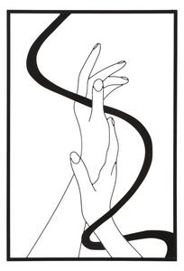 Pannello da Muro Hands 60x1x90 cm in Ferro