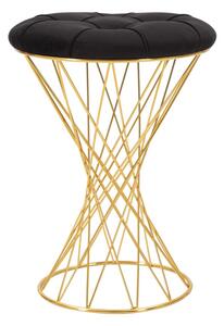 Pouf Tower Nero Ø 41x50 cm in Ferro