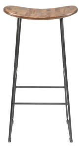 Sedia da bar di colore naturale in teak massiccio (altezza della seduta 76 cm) Tangle – White Label