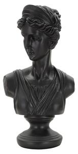 Scultura Roman Woman Black 22x16x41 cm in Poliresina