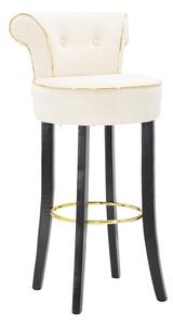 Sgabello Bar Luxy Crema 46x48x96 cm in Legno e Plastica