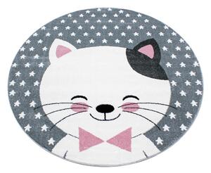 Tappeto per bambini rosa-grigio ø 120 cm Kids - Ayyildiz Carpets