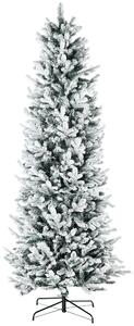 Albero di Natale Artificiale Innevato 225 cm 988 Rami Apertura Automatica Verde