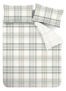 Set copripiumino e federa verde per letto singolo 135x200 cm Cartmel Check – Catherine Lansfield