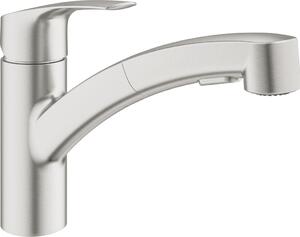 Miscelatore con doccetta in acciaio opaco Grohe 30305DC1