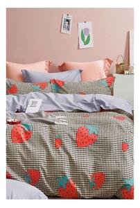Biancheria da letto in cotone renforcé per letto singolo/per letto esteso con lenzuolo incluso/3 pezzi 160x220 cm Strawberry – Mila Home