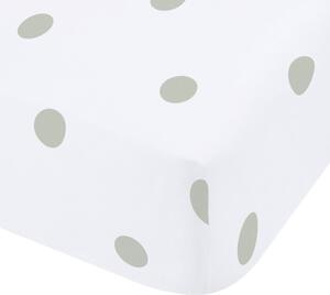 Lenzuolo con angoli bianco e verde in flanella 150x200 cm Polka Dot – Catherine Lansfield