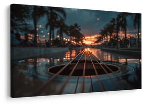 Quadro su tela – Tramonto sulla chitarra