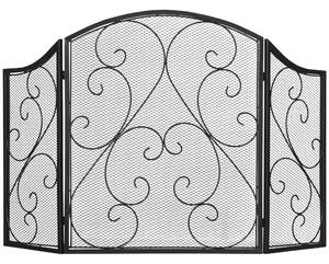 Parascintille con Antine 66x31x81 cm in Metallo Nero