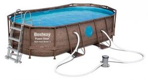 Piscina fuori terra in rattan con oblò 4,27x2,5x1,00 mt con pompa Bestway 56714 - Bestway