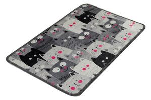 Tappetino per il bagno grigio 40x60 cm Meow – Foutastic