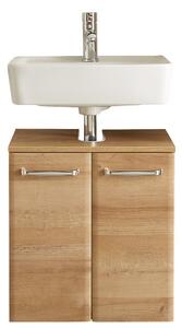 Mobile senza lavello di colore naturale con effetto rovere da appendere 53x60 cm Quickset 318 – Pelipal