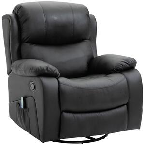 Poltrona Relax Massaggiante 97x92X104 cm in Similpelle Nera