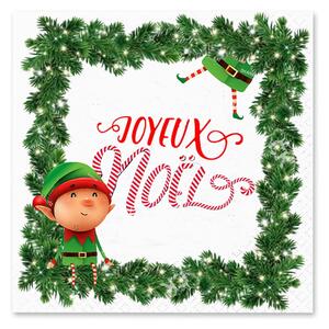 Set di tovaglioli 20 pz 33x33 cm Prankster Elf – Homéa