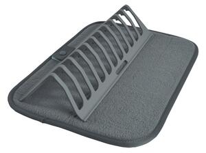 Tappetino scolapiatti grigio in plastica 36x28 cm – Homéa