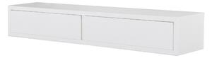 Mensola da Parete con 2 Cassetti 88,2x13,4x20 cm in Fibra di Legno Domino Bianco