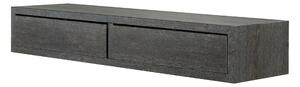 Mensola da Parete con 2 Cassetti 88,2x13,4x23,7 cm in Fibra di Legno Domino Maxi Rovere Scuro