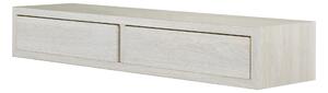 Mensola da Parete con 2 Cassetti 88,2x13,4x23,7 cm in Fibra di Legno Domino Maxi Rovere Sbiancato