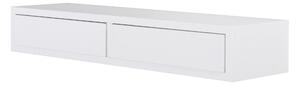 Mensola da Parete con 2 Cassetti 88,2x13,4x23,7 cm in Fibra di Legno Domino Maxi Bianco