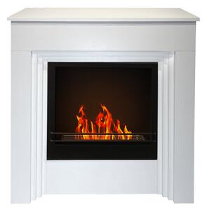 Camino a Bioetanolo da Pavimento 96x35xH96 cm Bellini Bianco Venato